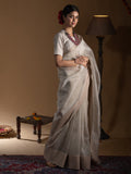 Second Nature Linen Blend Slub Saree