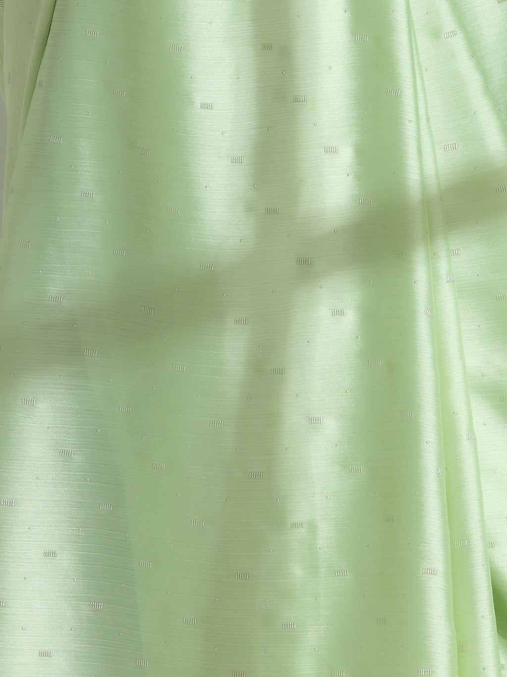 Mint Silver Printed Butter Chiffon Saree