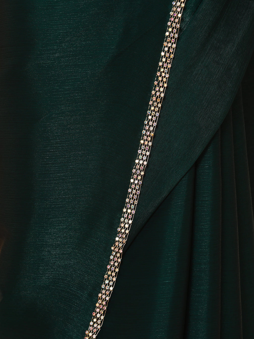 Primal Green Blue Shimmer Chiffon Dual Shade Saree