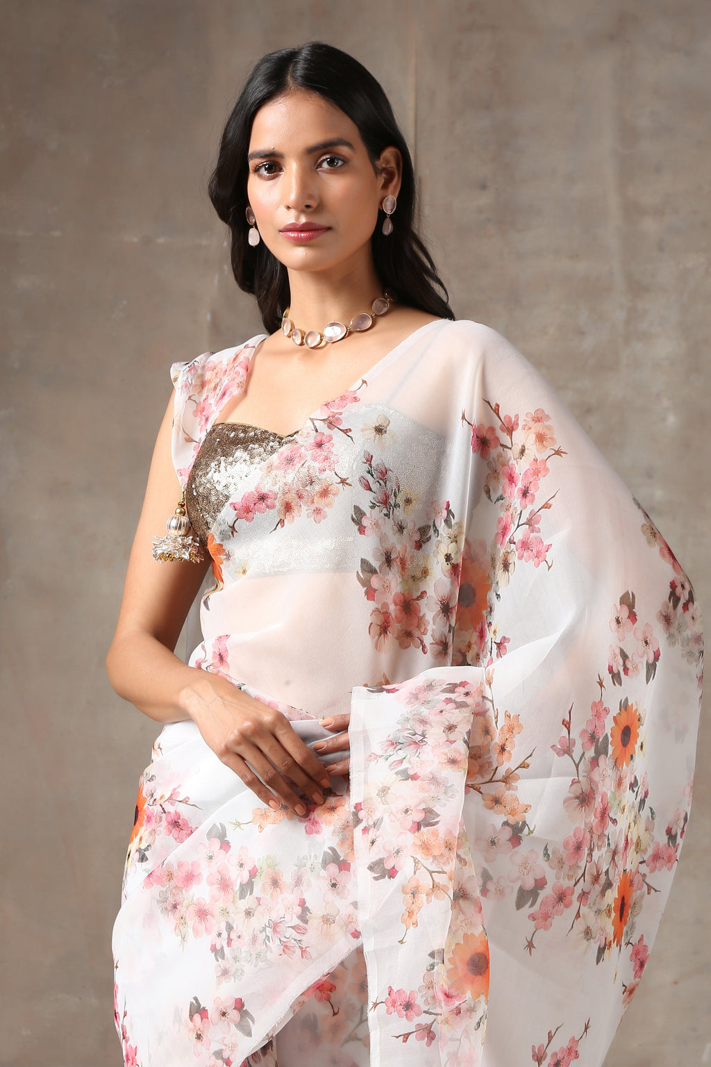 Flora Organza Saree