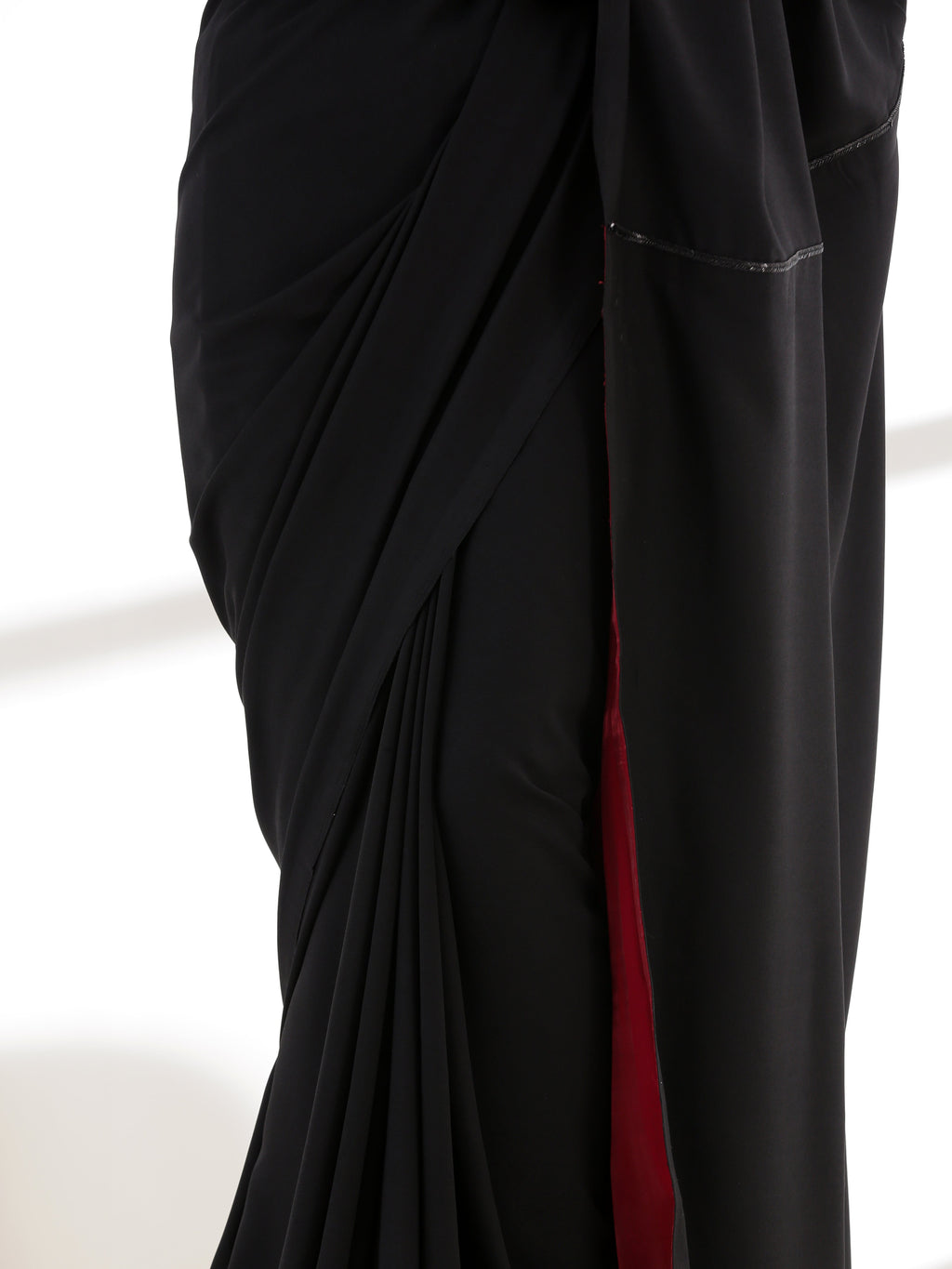 Red Black Surprise Saree